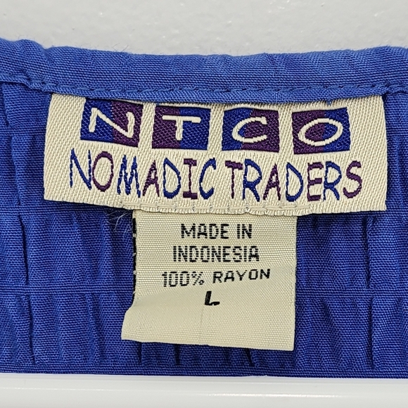 Nomadic Traders Women's Crinkle Texture Short Sleeves Top - L - Picture 3 of 6